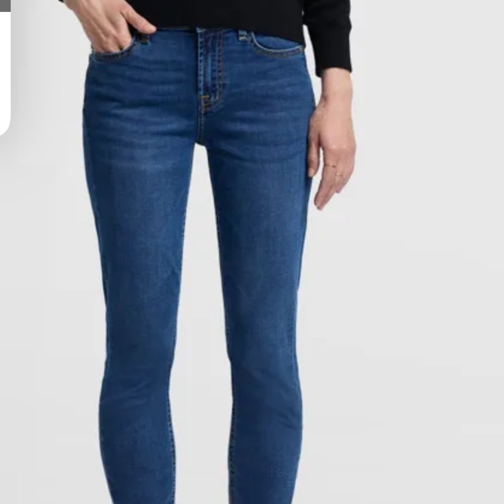 7 for all mankind b(air) ankle skinny stretch light wash jeans sz 30